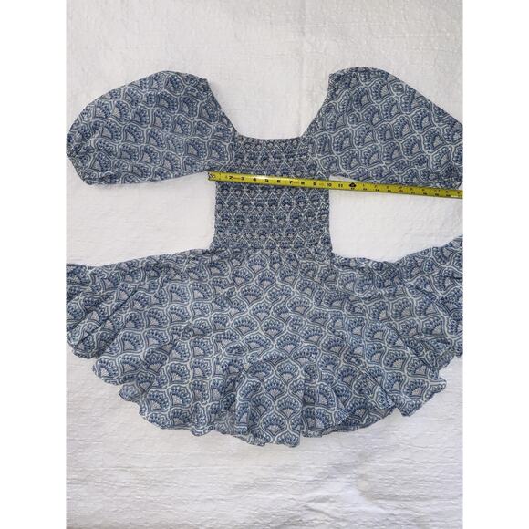 Erica Wilson Nantucket Fan Flare Prairie Boho Maiden Cottagecore Babydoll Sz XS - Picture 12 of 16